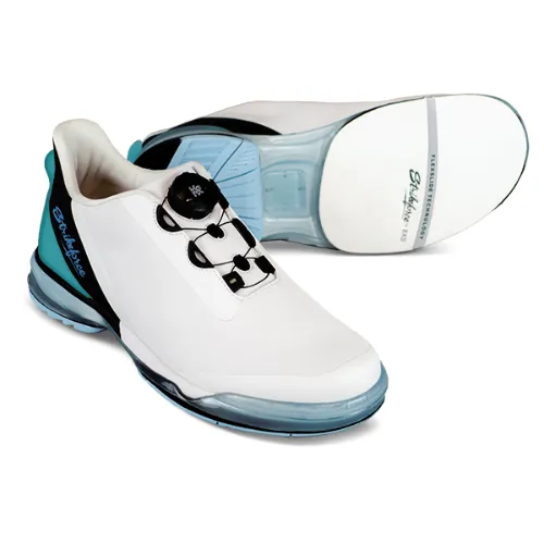 KR Strikeforce TPC Hype Unisex Left Hand White/Black/Sky Bowling Shoes