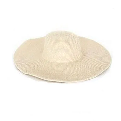 Large Brimmed Straw Fashion Seaside Summer Sun Visor Hats for Women