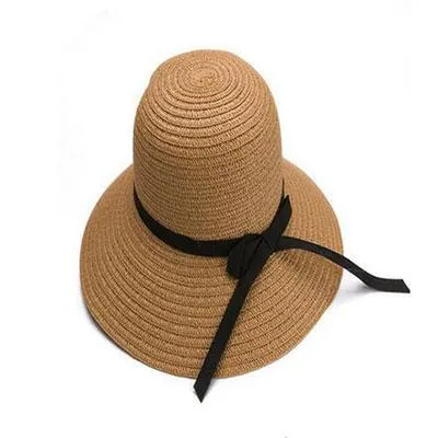 Large Brimmed Straw Fashion Seaside Summer Sun Visor Hats for Women