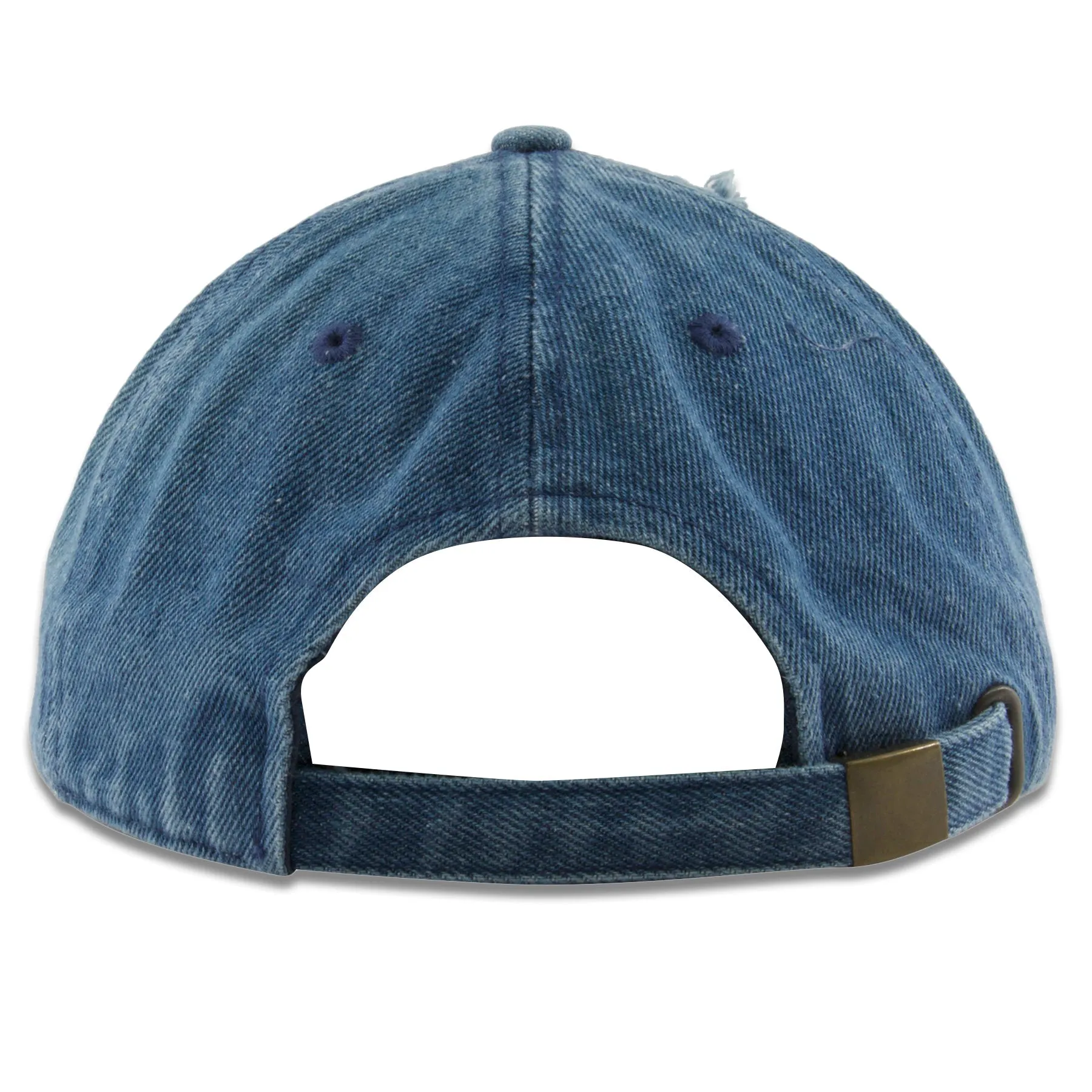 Medium Denim Blank Distressed Dad Hat