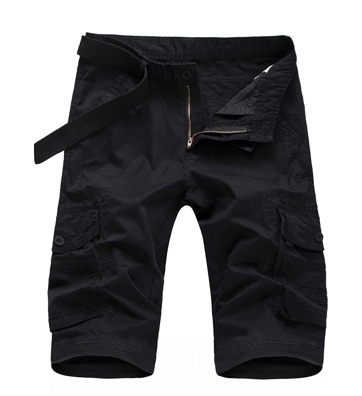 Men's Summer Military Style Solid Pattern Knee Length Baggy Cargo Pants