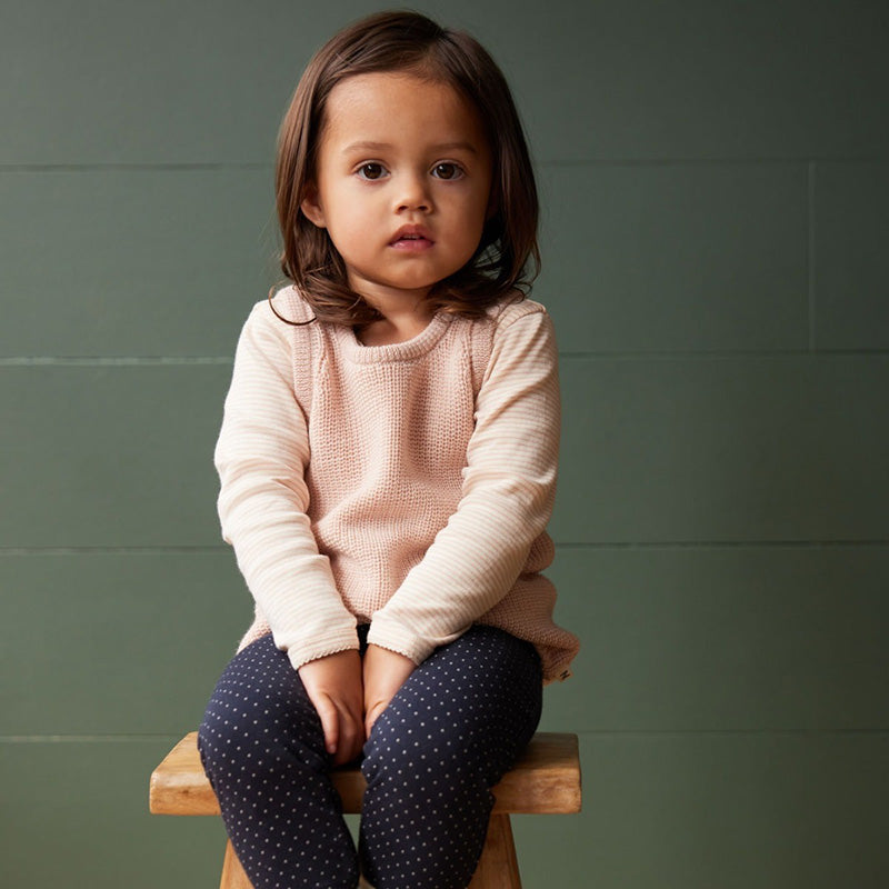 Nature Baby Leggings - Mini Dot Navy