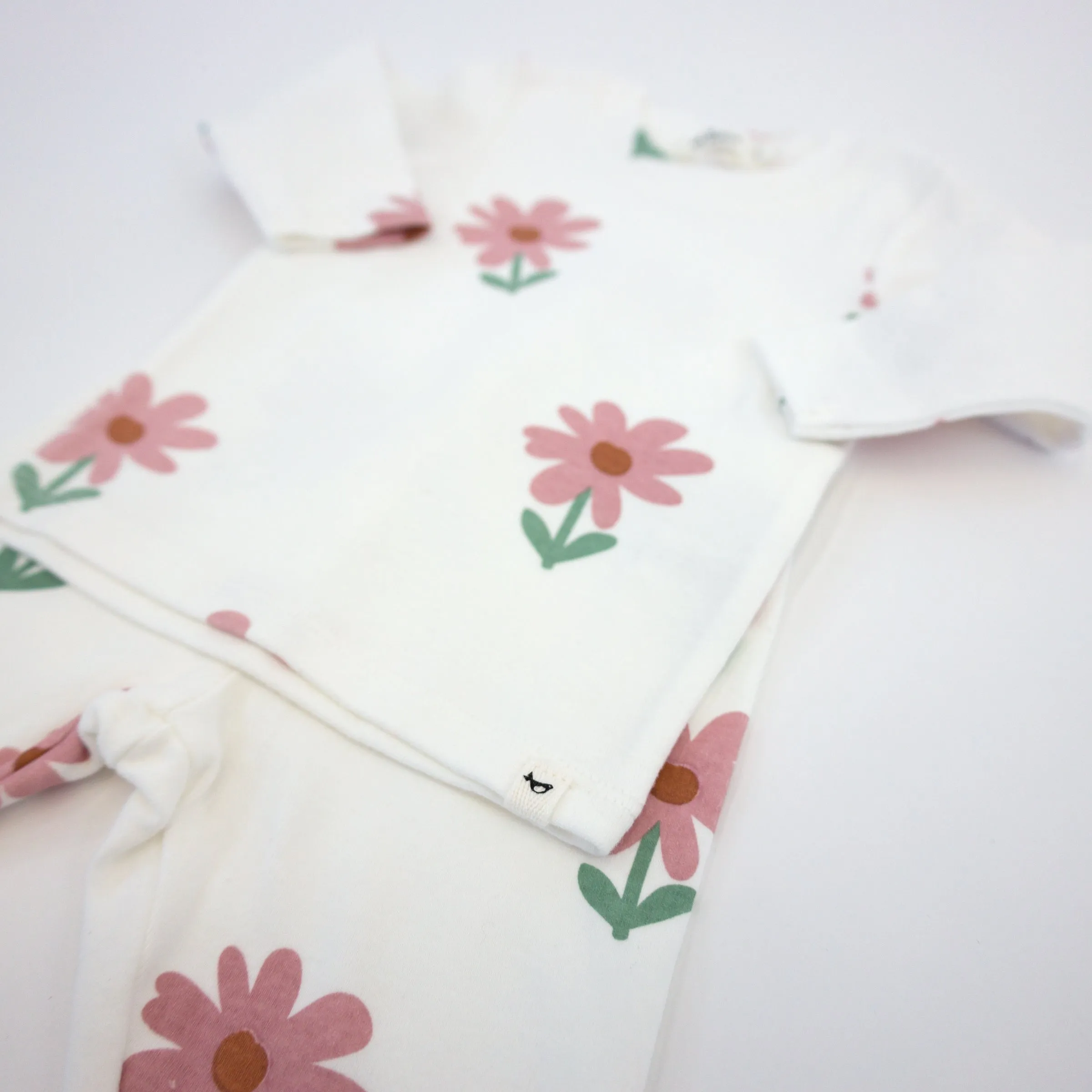 oh baby! Two Piece Set - Picking Daisies Print - Cream