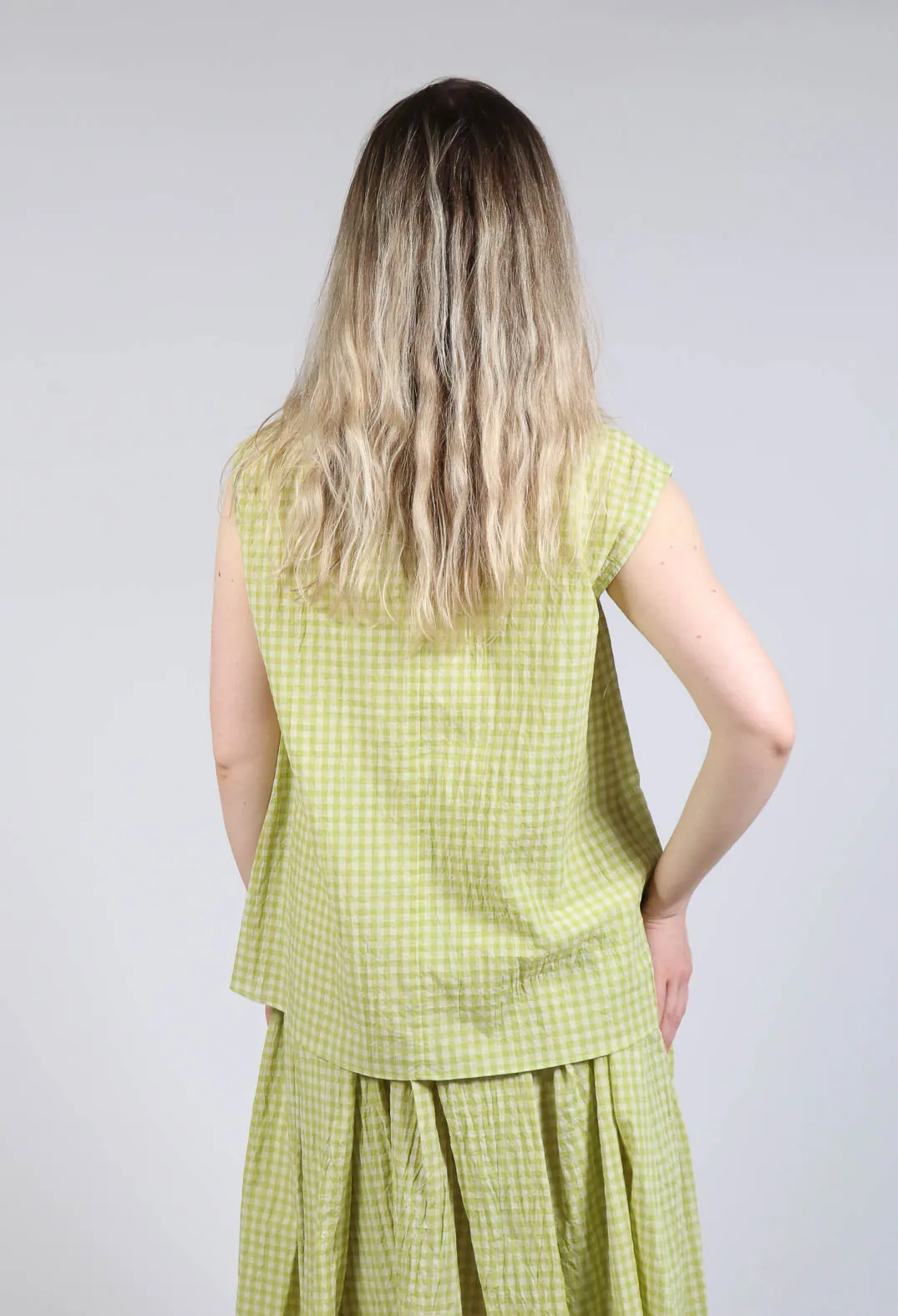 Patterned Vest in Pistachio