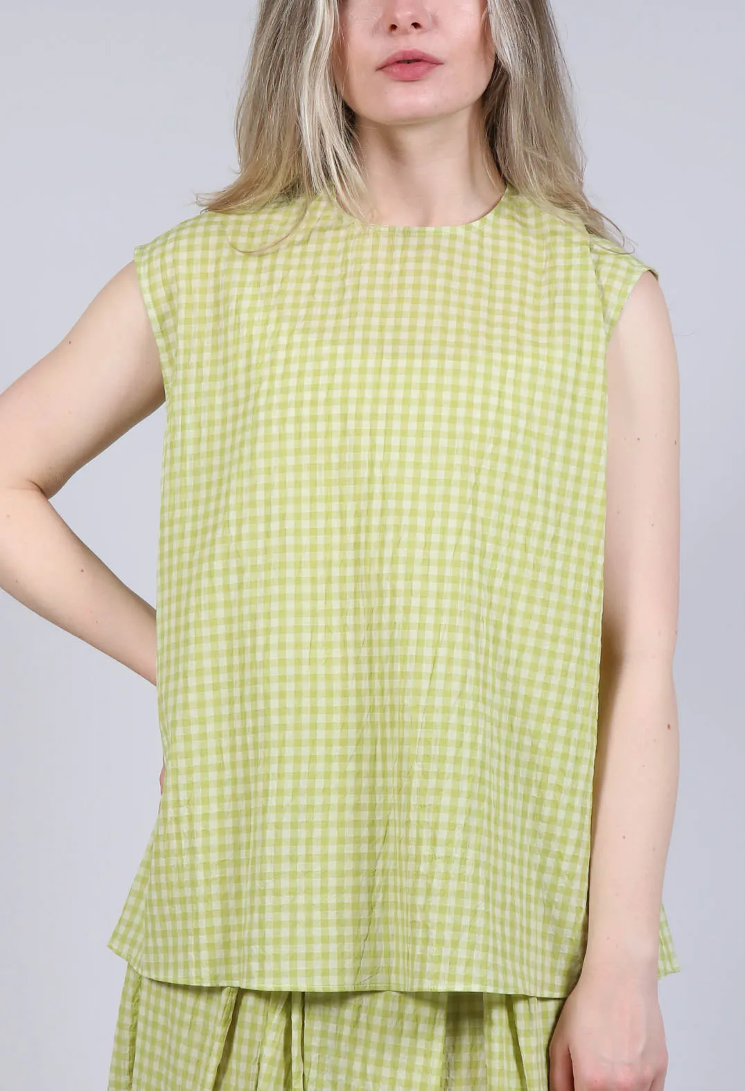 Patterned Vest in Pistachio