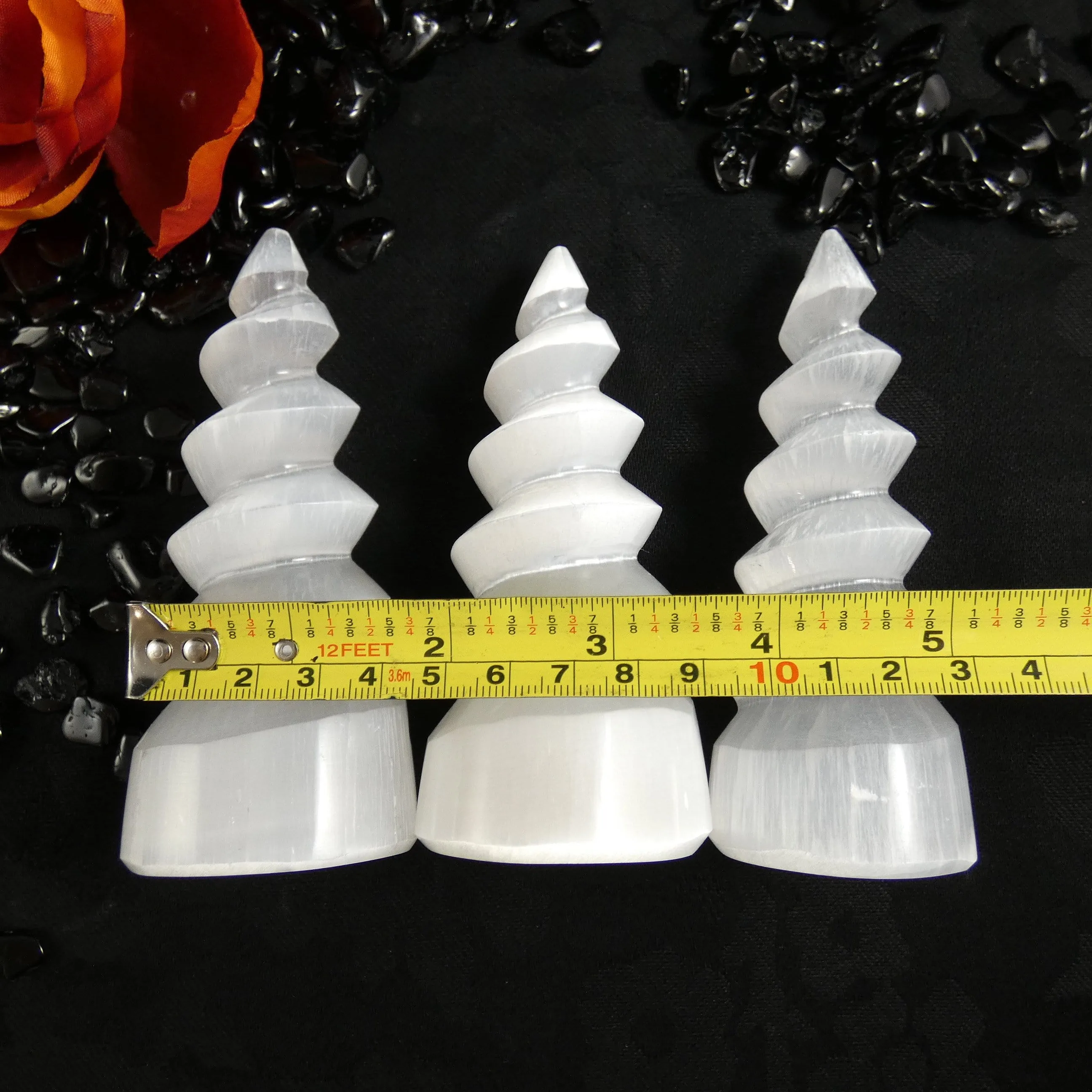 Selenite Spiral Unicorn Horn