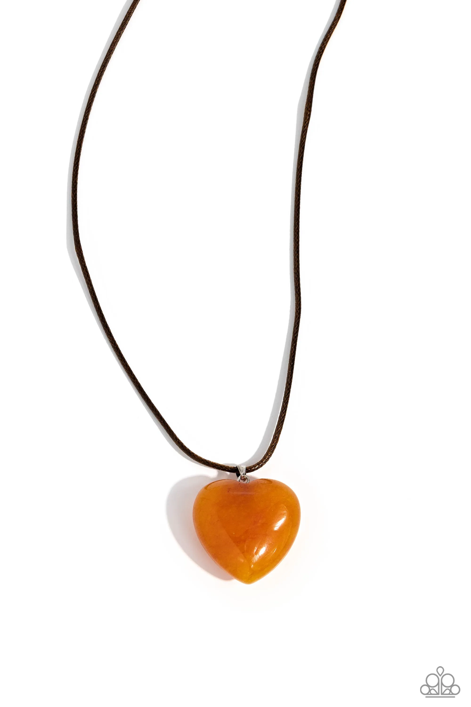 Serene Sweetheart - Orange ~ Paparazzi Necklace