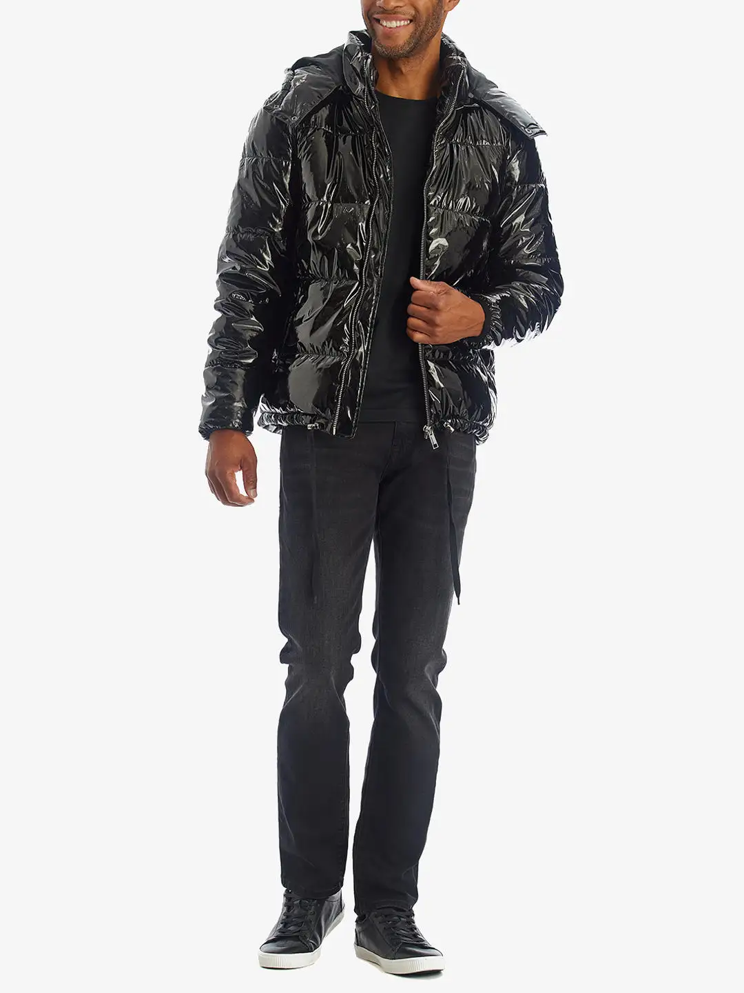 Shiny Puffer Hoodie Jacket