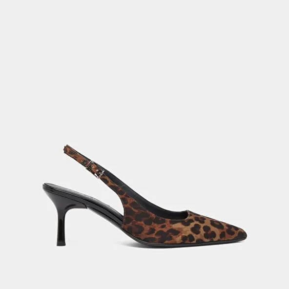 Slingbacks pumps in leopard