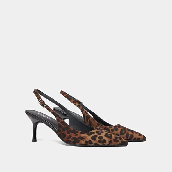 Slingbacks pumps in leopard