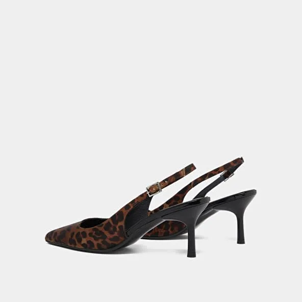 Slingbacks pumps in leopard