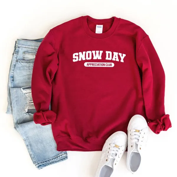 Snow Day Appreciation Club Graphic Sweatshirt