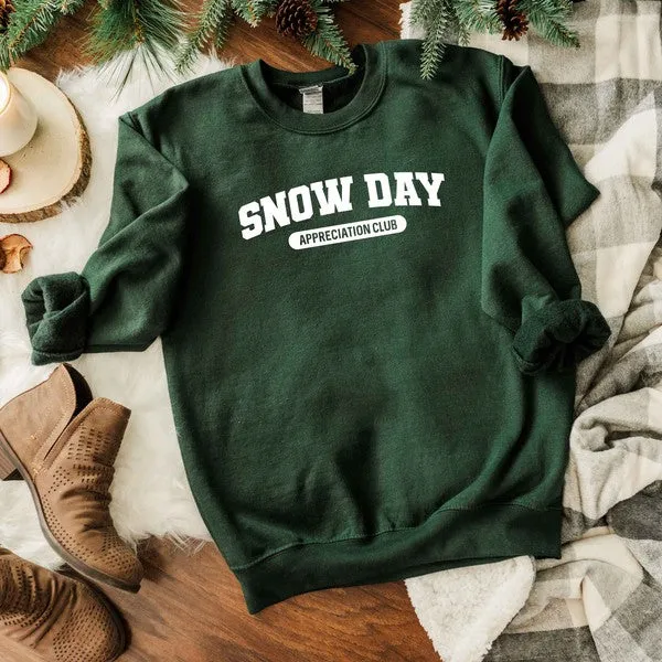 Snow Day Appreciation Club Graphic Sweatshirt