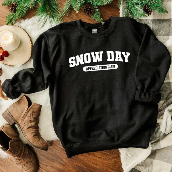 Snow Day Appreciation Club Graphic Sweatshirt