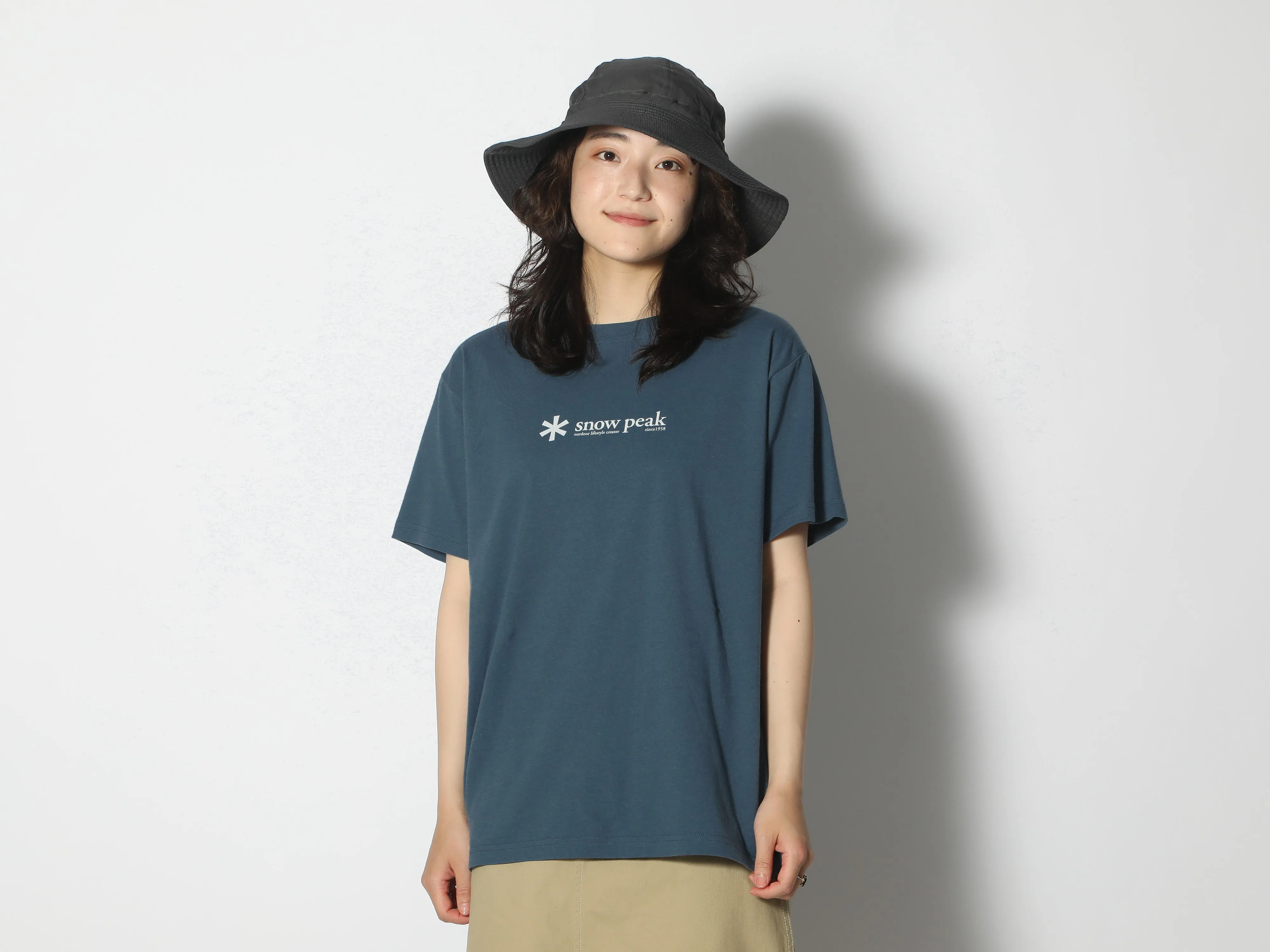 Snow Peak - Soft Cotton Logo T-Shirt - Slate Blue