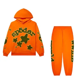 Sp5der Beluga Hoodie Orange Full Set