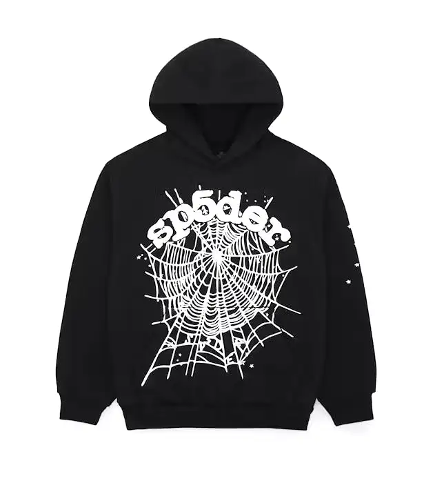 Sp5der Black OG Web Hoodie