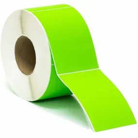 Stock Forms Thermal Transfer Labels Permanent Adhesive Perforated 100x150mm Green Roll 1000