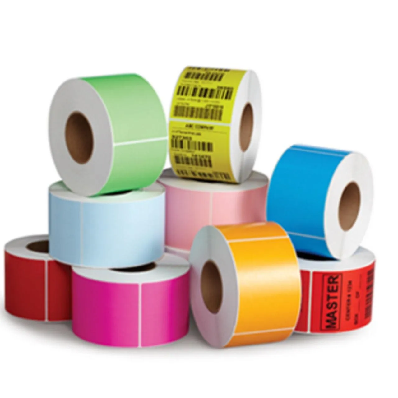 Stock Forms Thermal Transfer Labels Permanent Adhesive Perforated 100x150mm Green Roll 1000