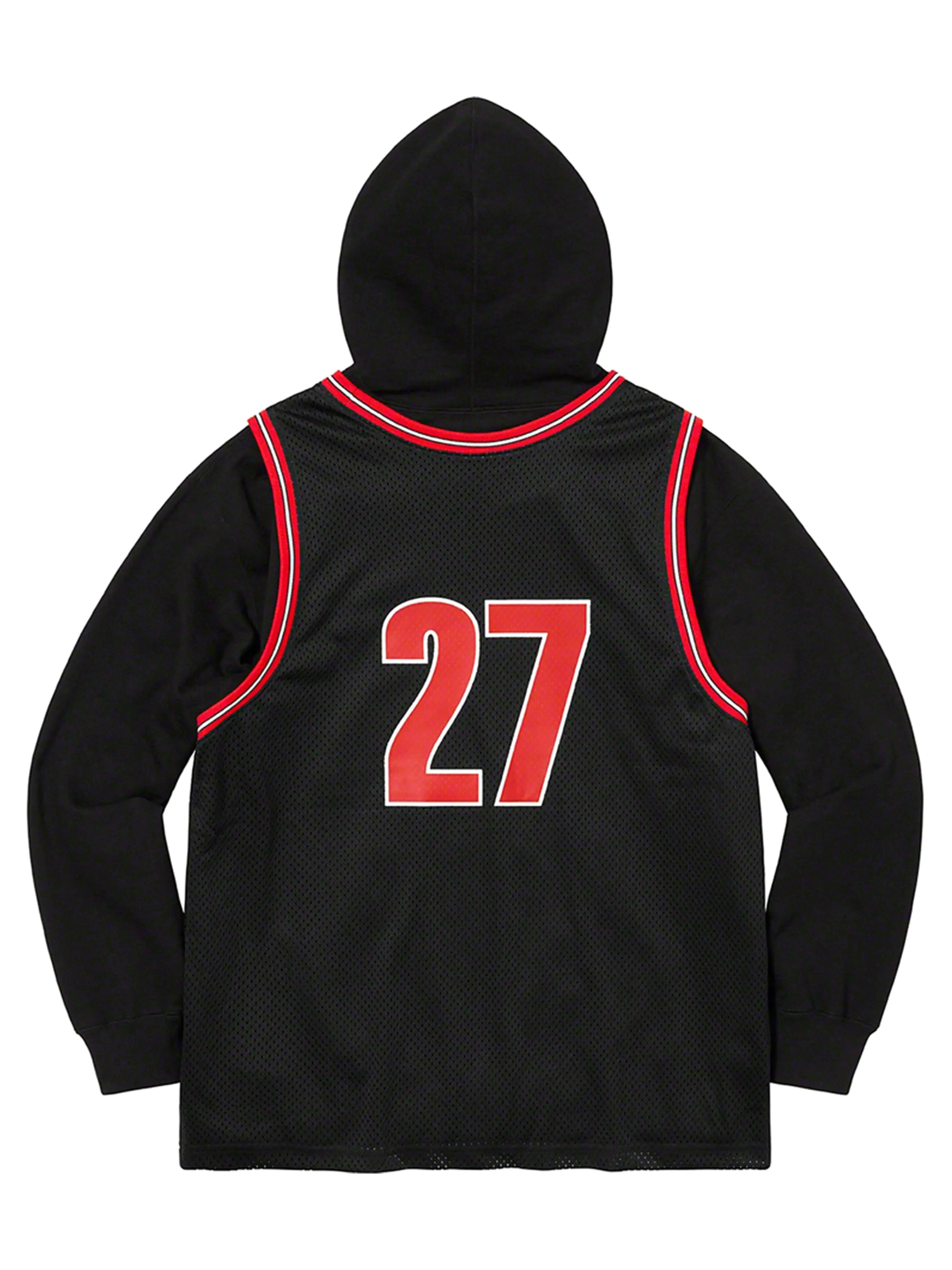 Supreme Basketball Jersey Hooded Sweatshirt Black [SS21]