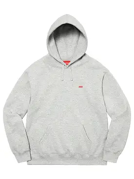 Supreme Enamel Small Box Hooded Sweatshirt Heather Grey