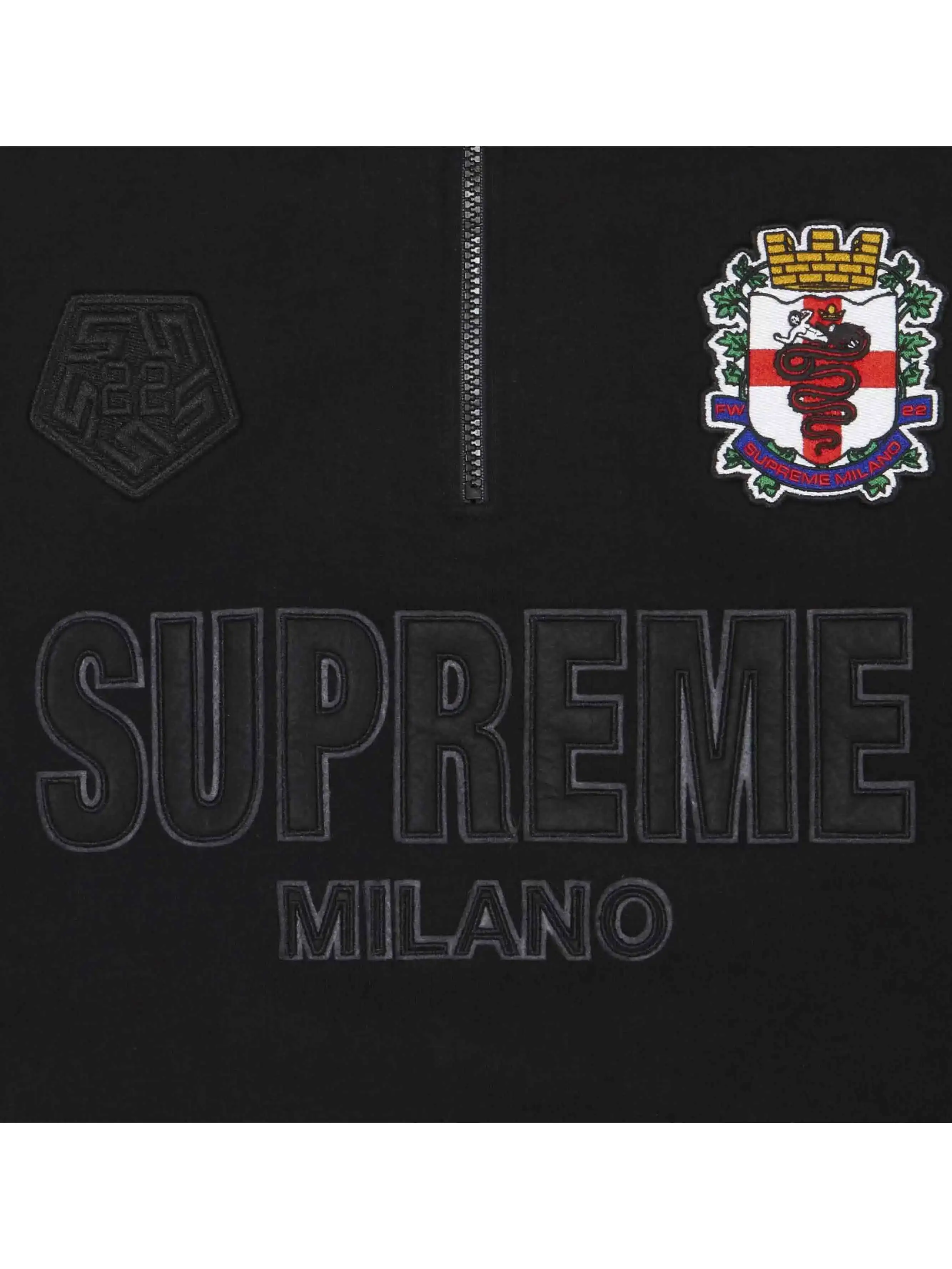 Supreme Milano Half Zip Pullover Black (FW22)