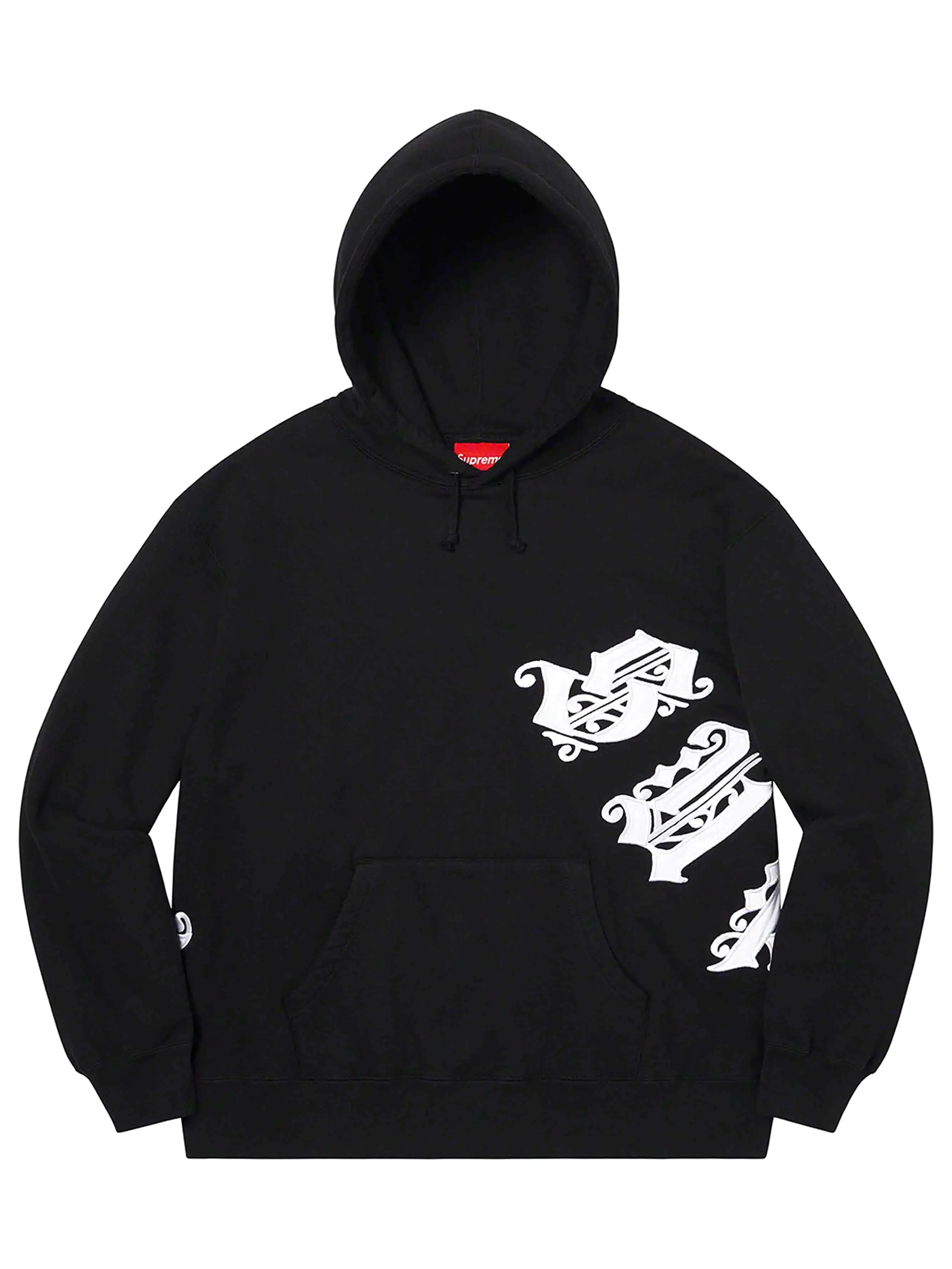 Supreme Old English Wrap Hooded Sweatshirt Black