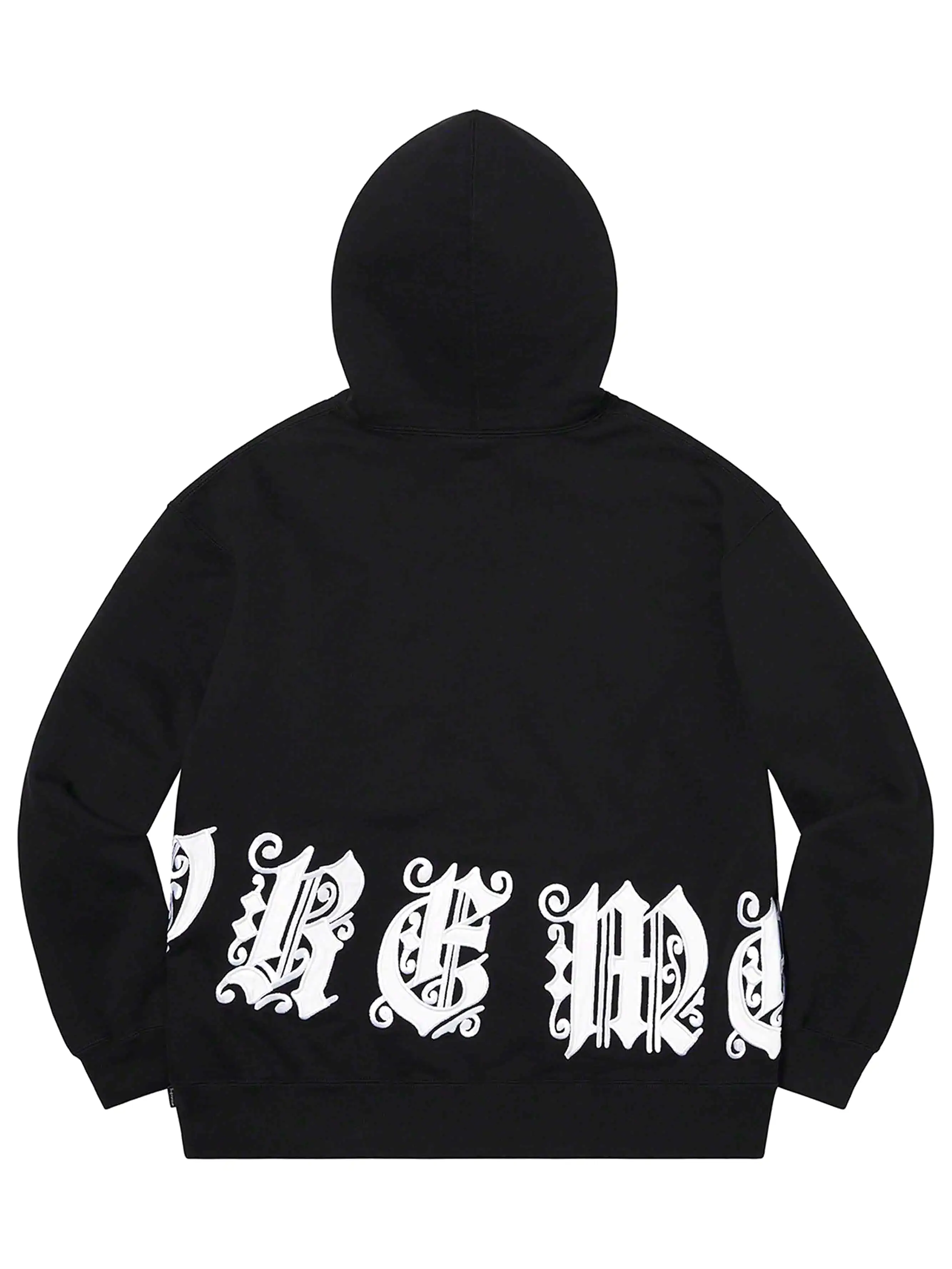 Supreme Old English Wrap Hooded Sweatshirt Black