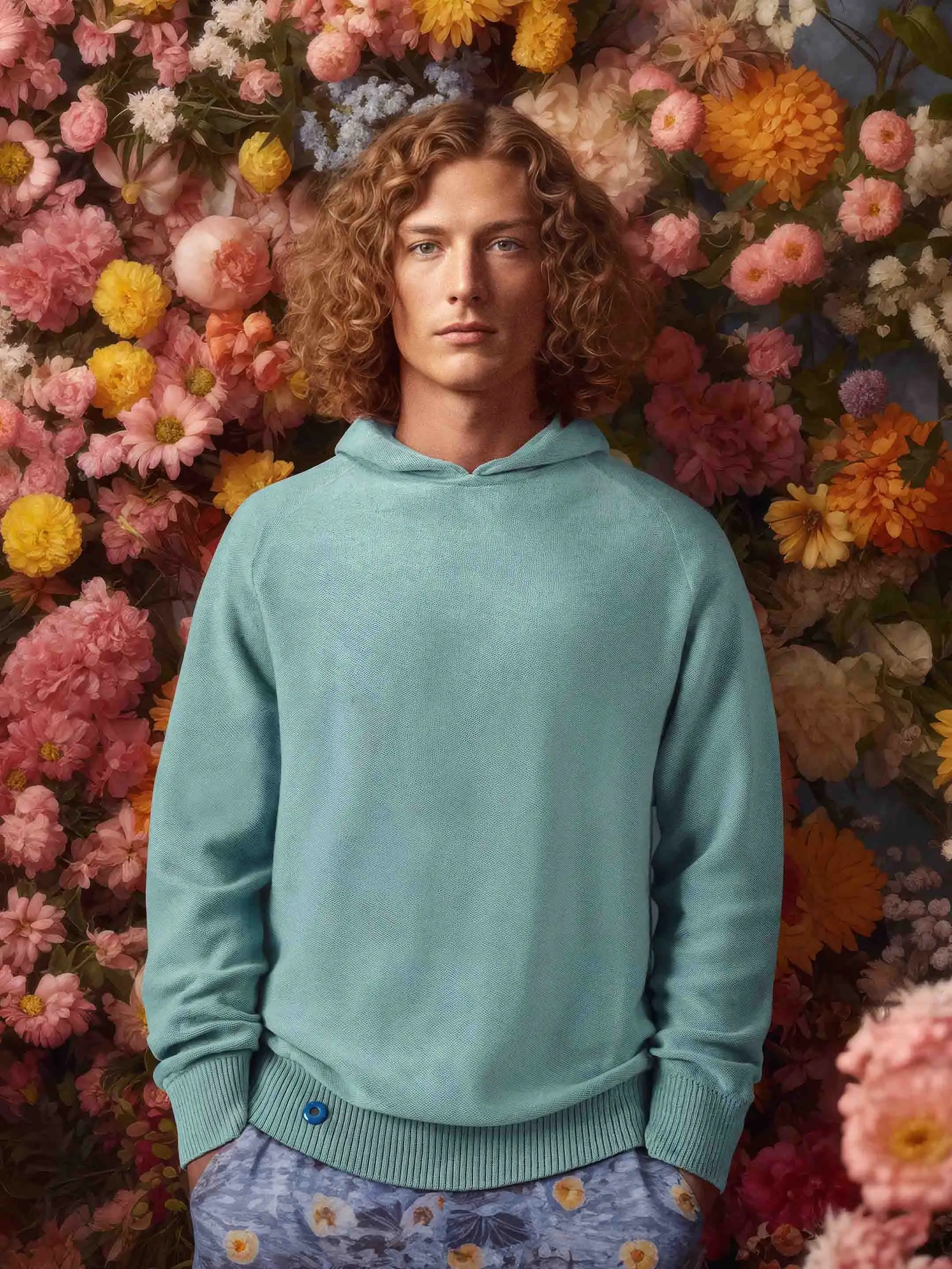 The Hoodie - Aqua Green