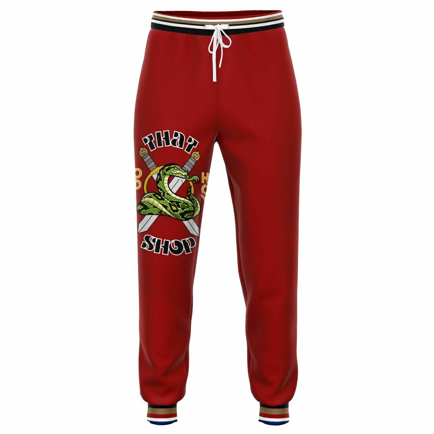 THS Snake Bite Fleece Joggers in Red