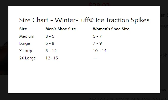 Tingley Winter-Tuff Ice Traction Spikes #1150