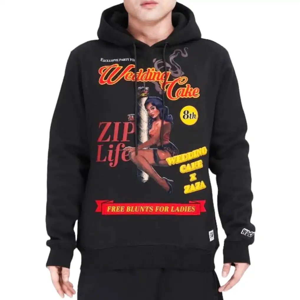 Wedding Cake Zip Life Hoodie (Black) WC5970555-BLK