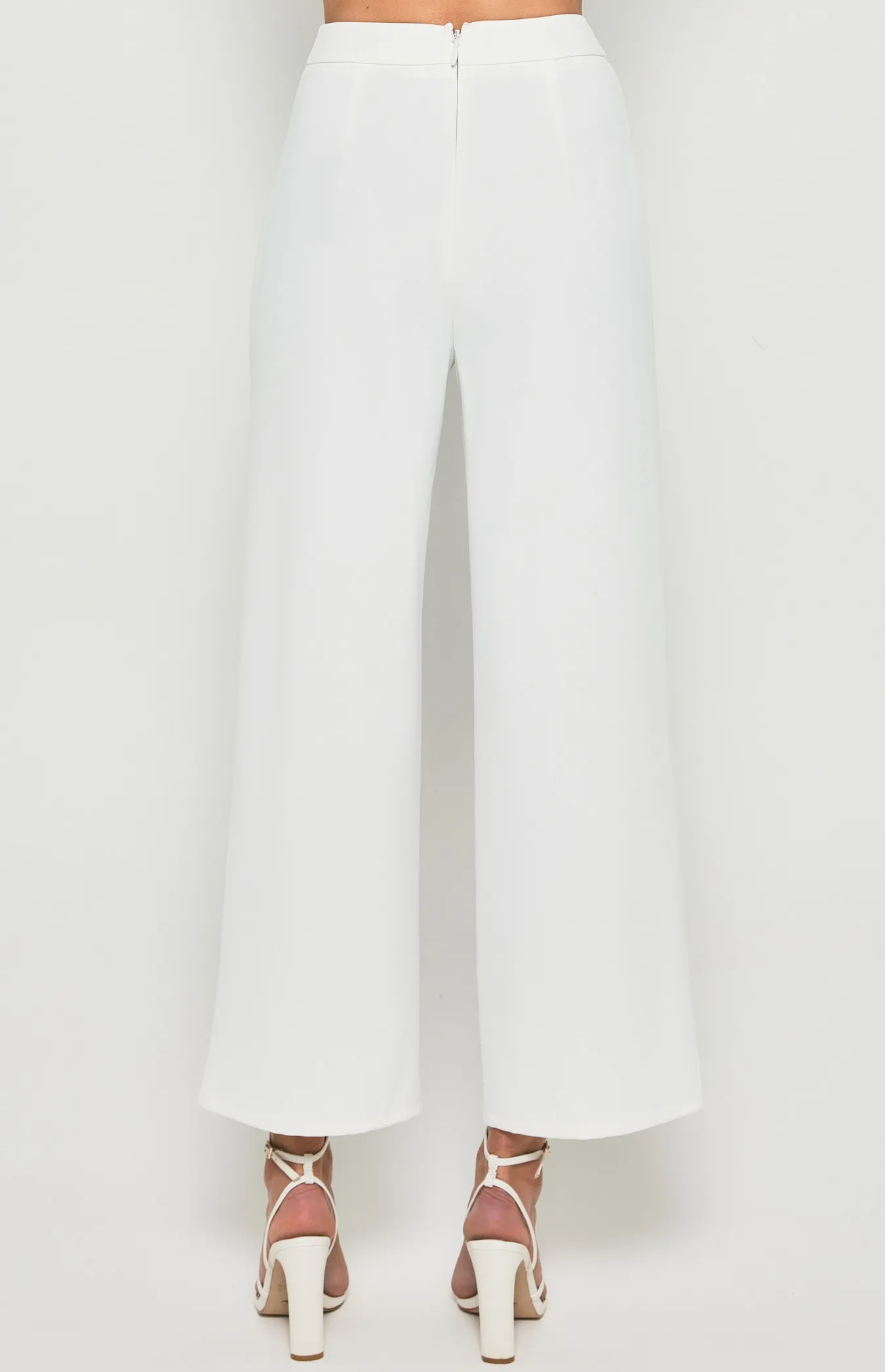 Wide Leg Pants with Front Chain Detail (SPA442B)