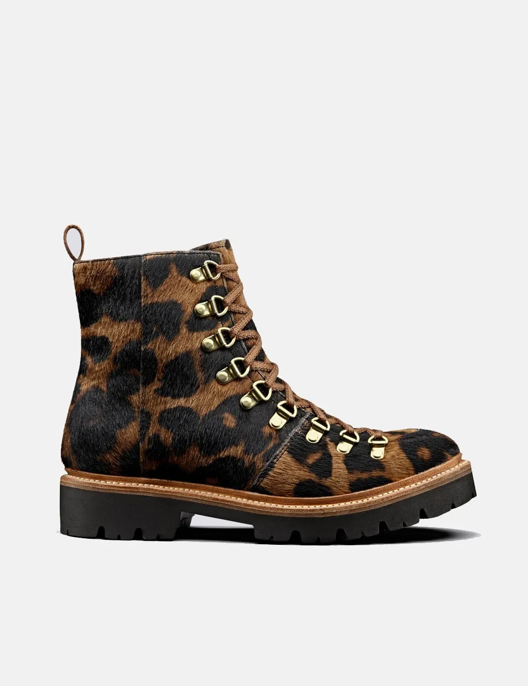 Womens Grenson Nanette Ski Boot (Hair on Hide) - Leopard Print