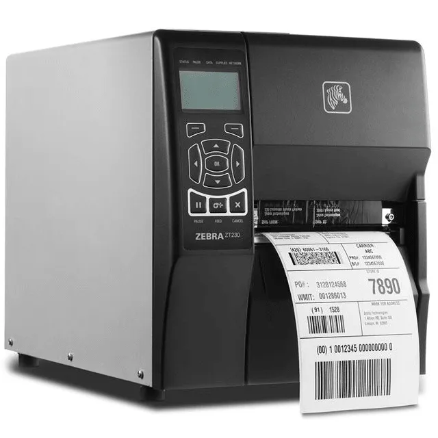 Zebra Thermal Transfer Printer ZT230 203 dpi UK/AU/JP/EU Cords Serial USB