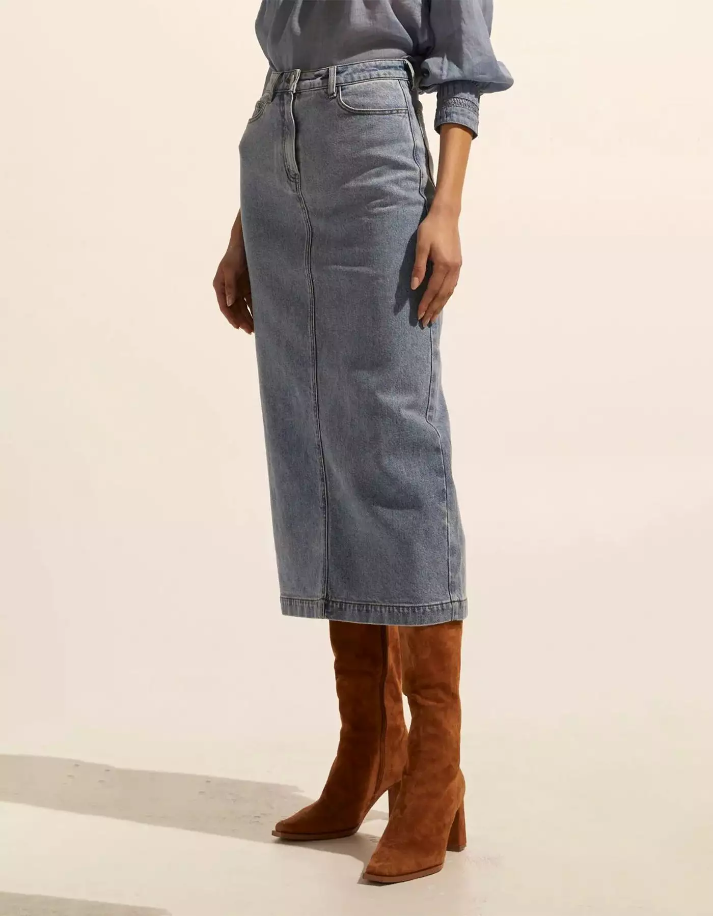 Zoe Kratzmann Accord Skirt Washed Denim